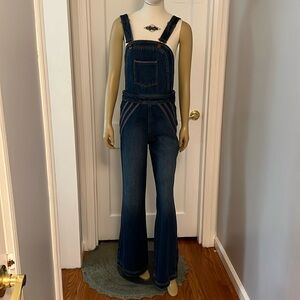 Free people ,Denium , Blue bell bottom , Coveralls